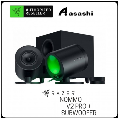 PROMO - Razer Nommo V2 Pro - Full-Range 2.1 PC Gaming Speakers with Wireless Subwoofer