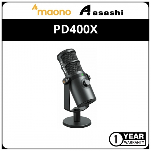 Maono PD400X USB/ XLR Professional Dynamic Microphone (1 yrs Limited Hardware Warranty)