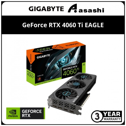 GIGABYTE GeForce RTX 4060 Ti EAGLE 8GB GDDR6 Graphic Card (GV-N406TEAGLE-8GD)