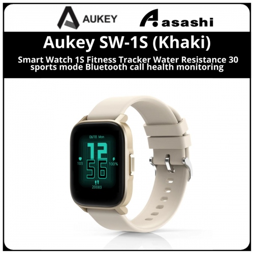 Aukey SW-1S (Gold) Smart Watch 1S Fitness Tracker Water Resistance 30 sports mode Bluetooth call health monitoring