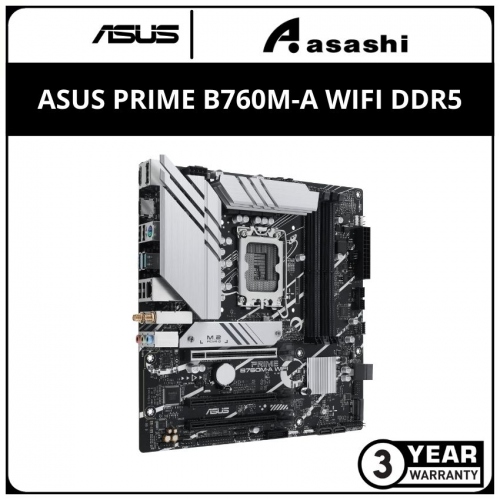 ASUS PRIME B760M-A WIFI DDR5 (LGA1700) MATX Motherboard
