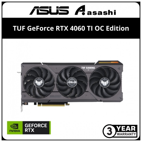 ASUS TUF GeForce RTX 4060 TI OC Edition 8GB GDDR6 Graphic Card (TUF-RTX4060TI-O8G-GAMING)