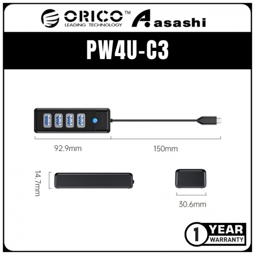ORICO PW4U-C3 Type-C 4 Port USB3.0 Hub