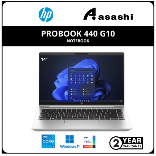 HP Probook 440 G10 Commercial Notebook-717Q3AV(72538118)-(Intel Core i5-1335U/16GB DDR4(1 Extra Slot)/512GB SSD/14