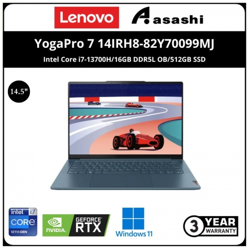 Lenovo YogaPro 7 14IRH8-82Y70099MJ-(Intel Core i7-13700H/16GB DDR5L OB/512GB SSD/Nvidia RTX4050 6GB DDR6 Graphic/14.5