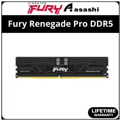 Kingston Fury Renegade Pro Black DDR5 16GB 5600MHz CL36 XMP Support Performance Registered ECC PC Ram - KF556R36RB-16