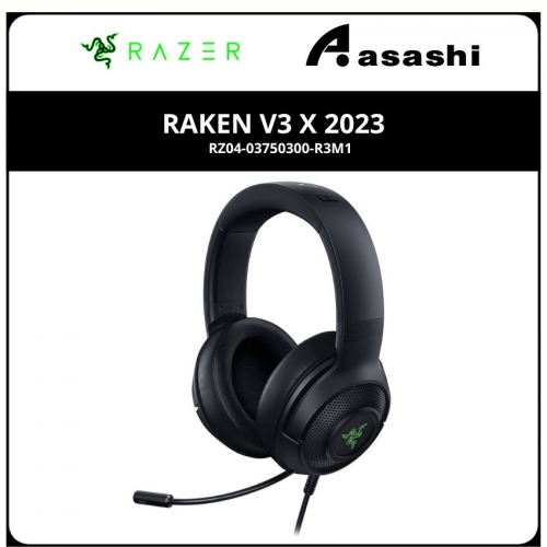 Razer Kraken V3 X 2023 (USB connection, Triforce Titanium Drivers, Hyperclear Mic, 7.1 Surround, On-headset Controls, Chroma RGB)
