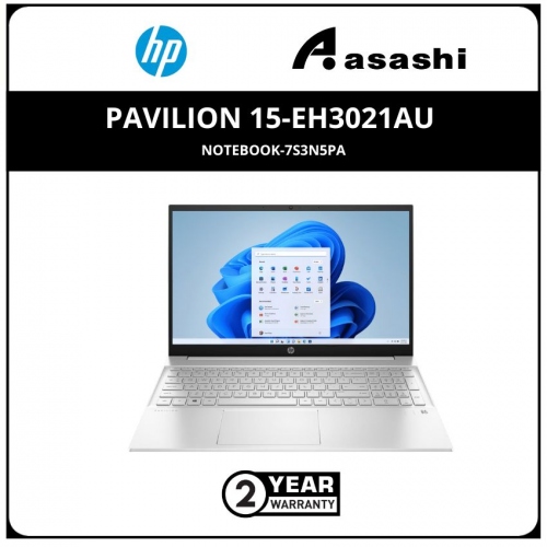 HP Pavilion 15-eh3021AU Notebook-7S3N5PA-(AMD Ryzen 5-7530U/16G D4(8*2)/512GB SSD/15.6