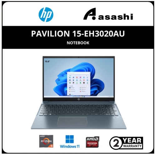 HP Pavilion 15-eh3020AU Notebook-7S3N2PA-(AMD Ryzen 5-7530U/16G D4(8*2)/512GB SSD/15.6