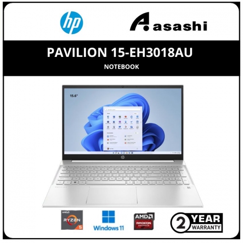 HP Pavilion 15-eh3018AU Notebook-7S3N0PA-(AMD Ryzen 5-7530U/16G D4(8*2)/512GB SSD/15.6