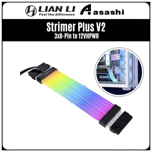 LIAN LI Strimer Plus V2 3x8-Pin to 12VHPWR GPU ARGB Extension Cable