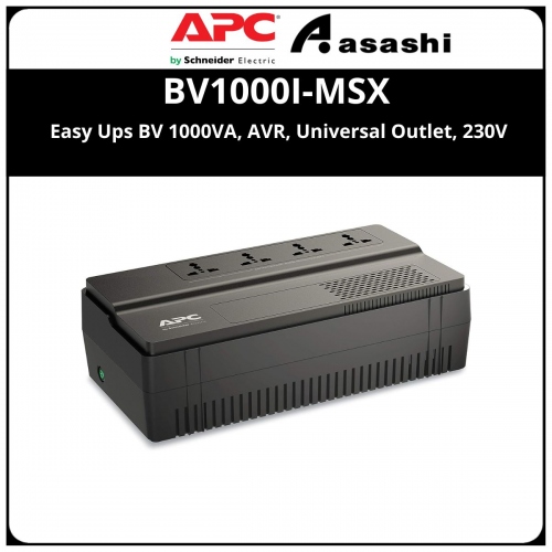 APC BV1000I-MSX EASY UPS BV 1000VA, AVR, Universal Outlet, 230V