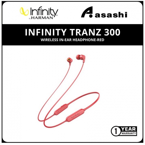 Infinity Tranz 300 Wireless In-Ear Headphone-Red