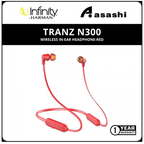 Infinity Tranz N300 Wireless In-Ear Headphone-Red