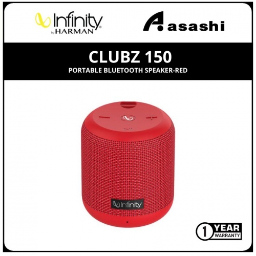 Infinity Clubz 150 Portable Bluetooth Speaker-Red