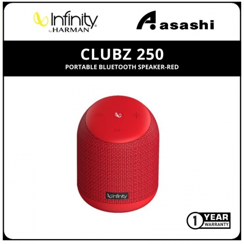 Infinity Clubz 250 Portable Bluetooth Speaker-Red