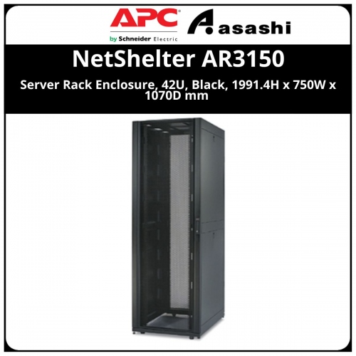 APC NetShelter SX, Server Rack Enclosure, 42U, Black, 1991.4H x 750W x 1070D mm (AR3150)