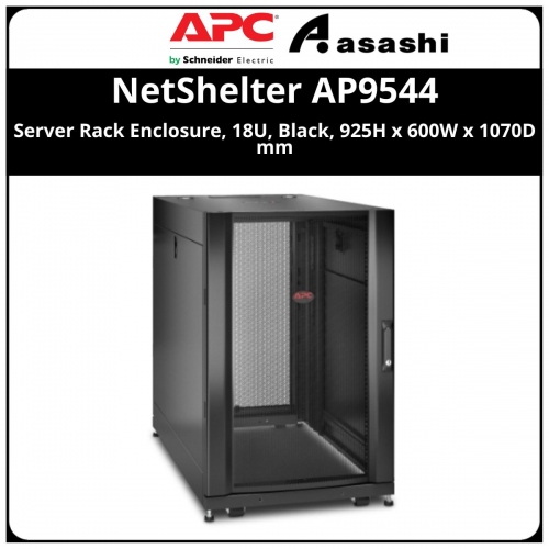 APC Netshelter SX, Server Rack Enclosure, 18U, Black, 925H x 600W x 1070D mm (AR3106)