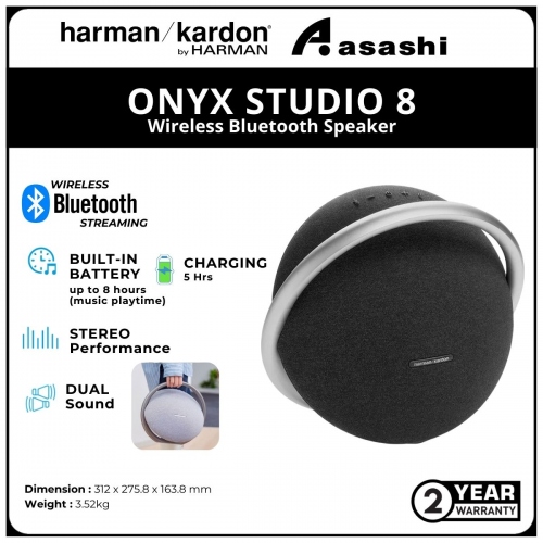 Harman Kardon Onyx Studio 8 (Wireless Bluetooth) Speaker -Black
