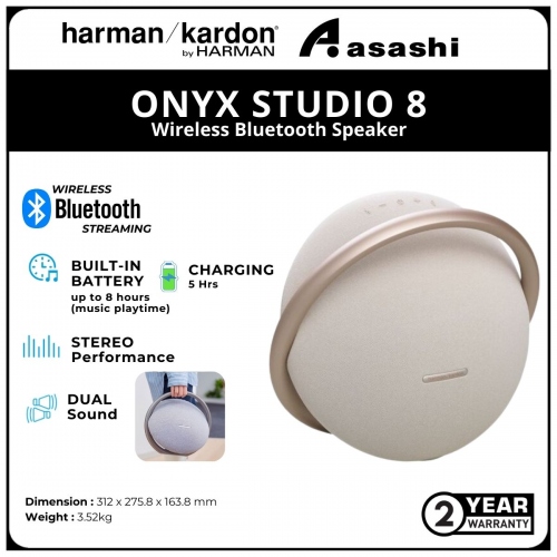 Harman Kardon Onyx Studio 8 (Wireless Bluetooth) Speaker -Champagne