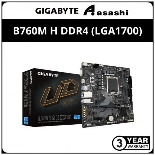 GIGABYTE B760M H DDR4 (LGA1700) MATX Motherboard