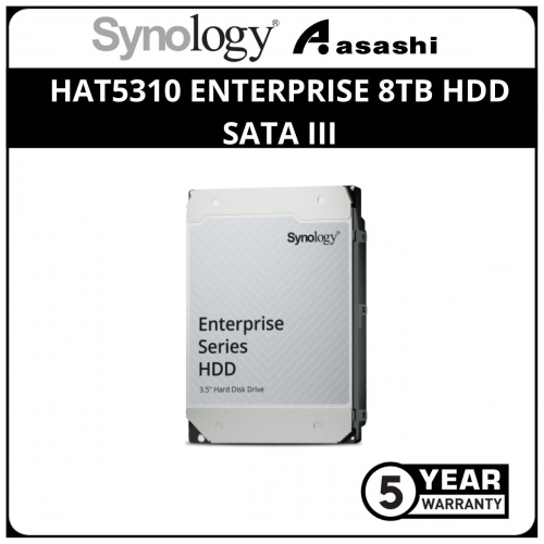 Synology HAT5310-8T Enterprise 8TB HDD SATA III 6Gb/s 512e 7200 RPM 256MB Cache 3.5