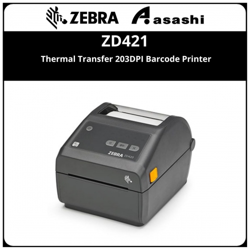 Zebra ZD421 Thermal Transfer 203DPI Barcode Printer(USB & Ethernet & Bluetooth 5.0) (ZD4A042-30PE00EZ)(Warranty Printer 2 year, Printhead 6 Month)