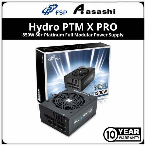 FSP Hydro PTM X PRO 850W 80+ Platinum Full Modular Power Supply — 10 Years Warranty