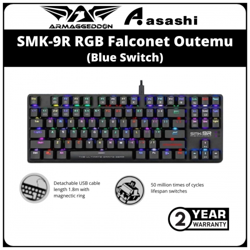 Armaggeddon SMK-9R RGB Falconet Outemu Blue Switch Mechanical Keyboard