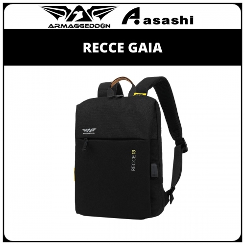 Armaggeddon Recce 15 Gaia Lifestyle Laptop Backpack (14 inch) - Black