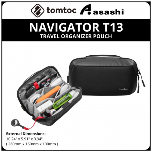 Tomtoc T13M1D1 (Black) NAVIGATOR T13 Travel Organizer Pouch