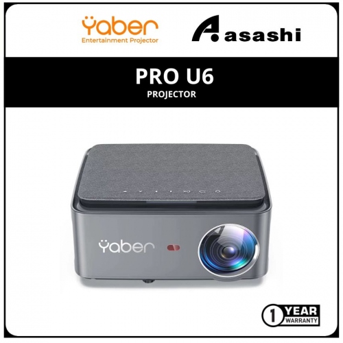 Yaber PRO U6 Entertainment Projector , 850 ANSI Lumens, Android TV 9.0, 5W X 2 Hi-Fi Stereo Speaker