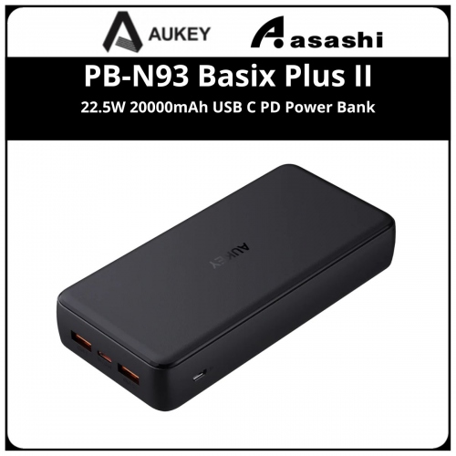 AUKEY PB-N93 Basix Plus ll 22.5W 20000mAh USB C PD Power Bank
