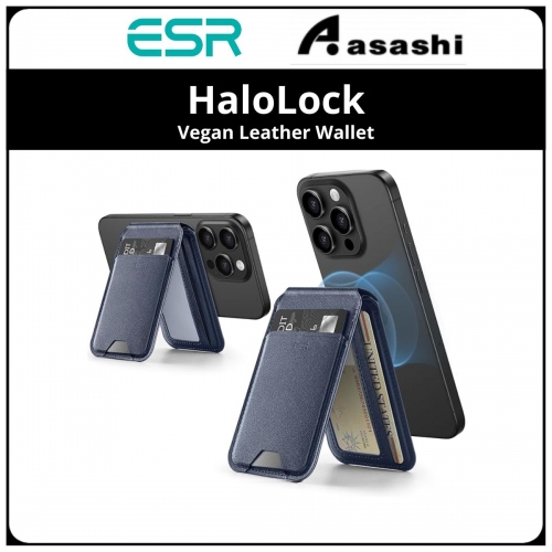 ESR HaloLock Vegan Leather Wallet - Dark Blue