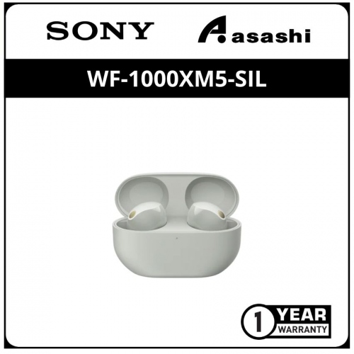 Sony WF-1000XM5-Sil Wireless Noise Cancelling Earphone (1 yrs Limited Hardware Warranty)