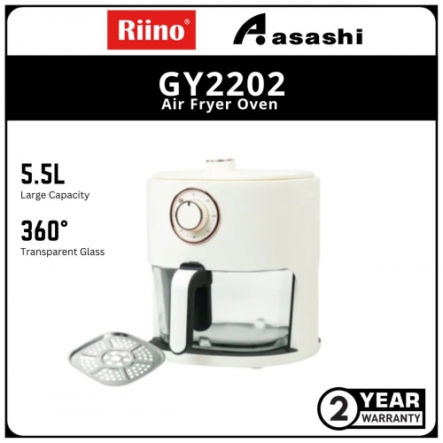 RIINO Rapid Glass AI Air Fryer Oven JAZZ (5.5L)