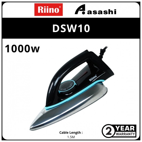 RIINO Classic Dry Iron Teflon Soleplate (1000W) - DSW10