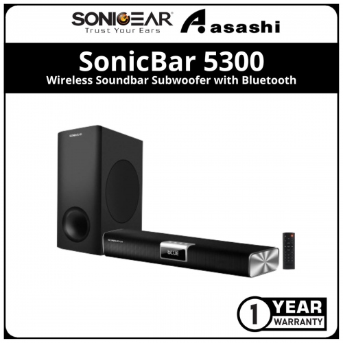 Sonic Gear SonicBar 5300 Powerful Wireless Soundbar Subwoofer with Bluetooth