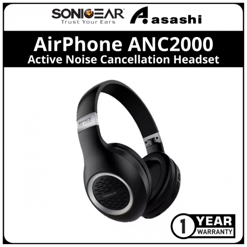 Sonic Gear AirPhone ANC2000 Active Noise Cancellation Headset