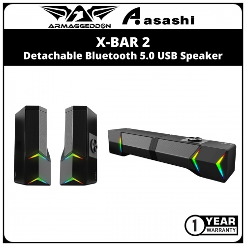 Armaggeddon X-BAR 2 Detachable Bluetooth 5.0 USB Speaker