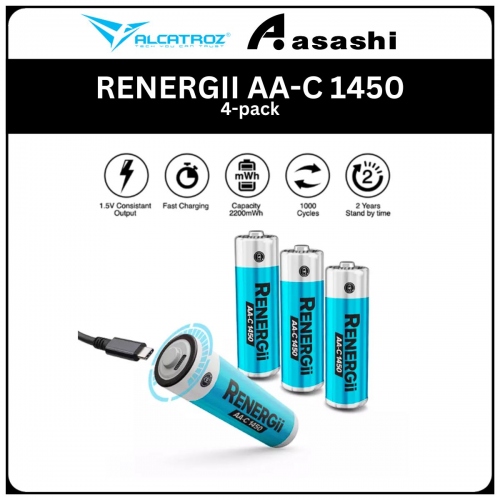 Alcatroz RENERGII AA-C 1450 (4-pack) w/
Cable