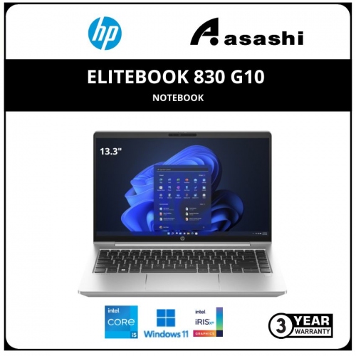 HP Elitebook 830 G10 Commercial Notebook-840H2PA-(Intel Core i5-1335U/16GB DDR5 OB/512GB SSD/13.3