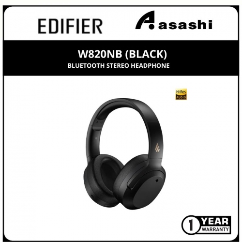 Edifier W820NB (Black) Active Noise Cancelling Bluetooth Headphone (1 yrs Limited Hardware Warranty)