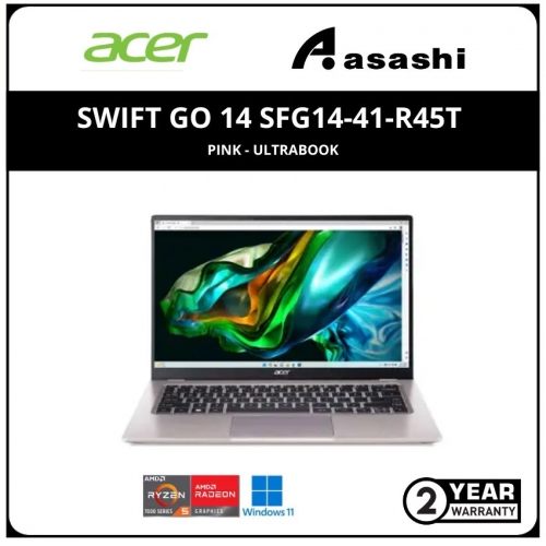 Acer Swift Go 14 SFG14-41-R45T Ultrabook-(AMD Ryzen 5-7530U/16GB LDDR4 (No Slot)/512GB SSD/AMD Graphic/14