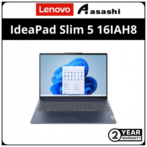 Lenovo IdeaPad Slim 5 16IAH8 Notebook-83BG001LMJ-(Intel Core i5-12450H/16GB DDR5 OB(No slot)/512GB SSD NVME/Intel UHD Graphic/16