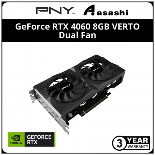 PNY GeForce RTX 4060 8GB VERTO Dual Fan Graphic Card