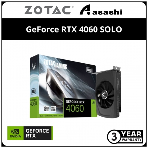 ZOTAC GAMING GeForce RTX 4060 SOLO 8GB GDDR6 Graphic Card