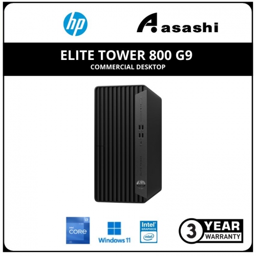 HP Elite Tower 800 G9 Commercial Desktop-8U7E3PA-(Intel Core i7-13700/8GB DDR5/512GB SSD/Intel UHD Graphic/NO ODD/HP Keyboard & Mouse/Win11 Pro/3Y)