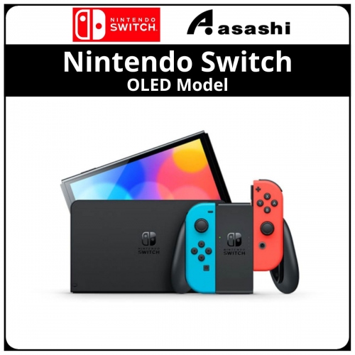 Nintendo Switch™ OLED Model system with Neon Blue & Red Joy-Con controllers