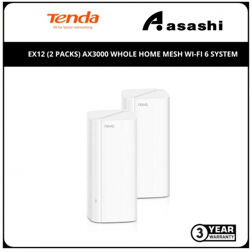 Tenda EX 12 AX3000 Whole Home Mesh Internet